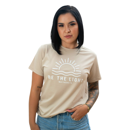 Camiseta dama oversize BE THE LIGHT